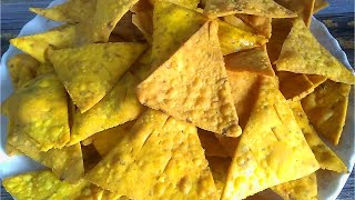 Holi Special Besan Nachos | Crispy Besan triangles | Evening Snacks | Homemade Nachos