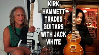 Kirk Hammett Gives Jack White his Les Paul Greeny Guitar #Metallica #guitarist