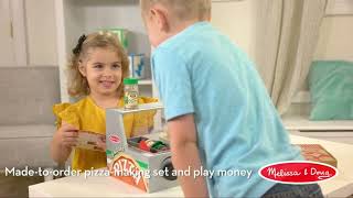 Top \u0026 Bake Pizza Counter | Wooden Play Food ASMR Melissa and Doug | Melissa \u0026 Doug | Review