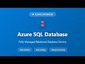 Azure SQL Database: Managed Relational Database Service | Azure Databases Tutorial
