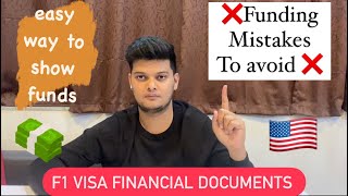 Avoid these funding mistakes | Tips to show funds for F1 Visa | International students.