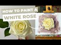 How to Paint a White Rose [Acrylic Painting Tips & Using Color Wheel]