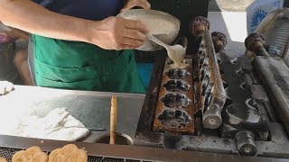 Egg pancakes—Taiwanese street food Hsinchu 雞蛋糕—台灣街頭小吃.新竹