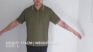 JW Anderson Dry Pique Polo Shirt Olive - Sizing