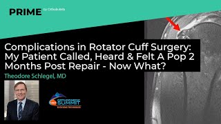 Rotator Cuff Surgery: Patient Heard & Felt A Pop 2 Months Post Repair -  Theodore Schlegel, MD