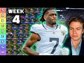 Week 4 Updated Rankings & Tiers (RB & WR)