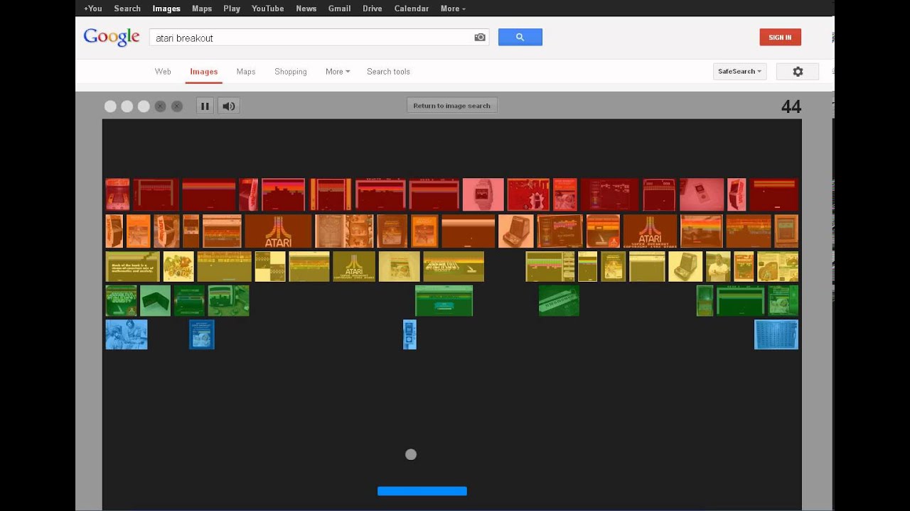 Atari Breakout Google Easter Egg - Image Breakout - YouTube