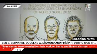 Ben S. Bernanke, Douglas W. Diamond and Philip H. Dybvig won the 2022 Nobel Prize in Economics.