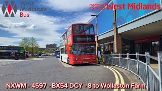 NXWM ALX400 Trident 4597 (BX54 DCY) on the 8 to Wollaston Farm!