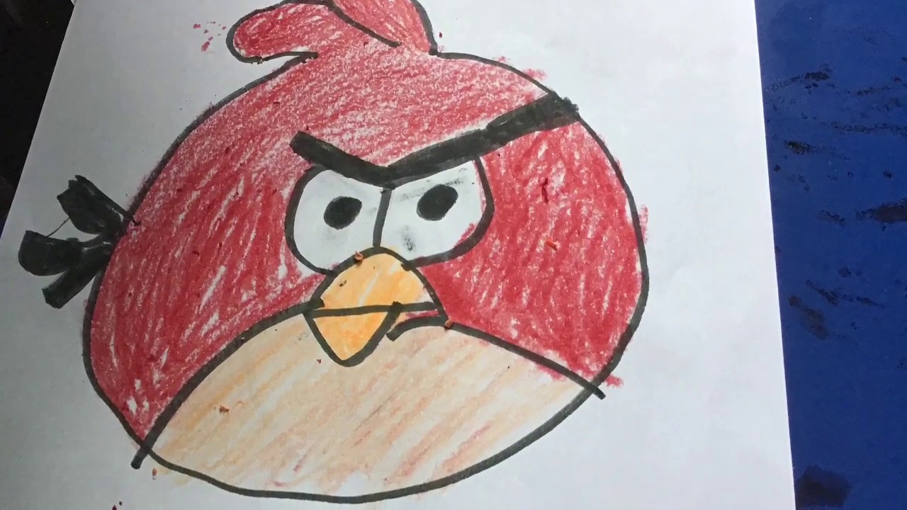 HOW TO DRAW RED FROM ANGRY BIRDS Fast Foward - YouTube