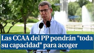 Feijóo garantiza que las CCAA del PP pondrán toda su capacidad para acoger a menores inmigrantes