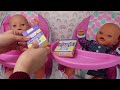 baby born dolls after daycare routine feeding and changing baby doll