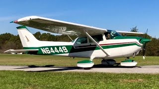 Nice Looking 1975 Cessna 172M Start Up and Take Off