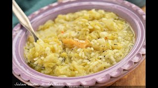 Riso e verza alla  napoletana - Rice and cabbage, italian recipe