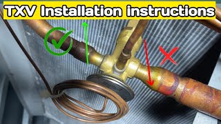 TXV installation | expansion valve lagane ka sahi tarika | hvac training videos |हिन्दी اردو