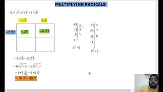 Multiplying Radicals using Box Method-#2