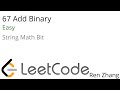 Leetcode 67 Add Binary
