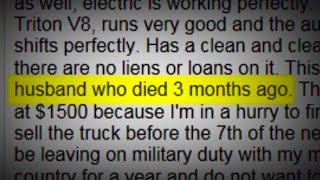 CONTACT 13: Craigslist truck scam