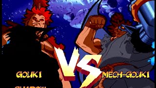 Shadow and Akuma vs Cyber-Akuma - MARVEL SUPER HEROES VS. STREET FIGHTER