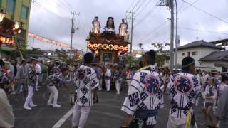 七丁連合に向けて駅前に集合です！　上壹丁目の山車　潮来祇園祭禮2015　中日　00184