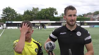 Josh Falkingham and James Belshaw Post Boreham Wood (25/07/20)