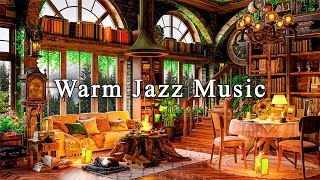 Warm Jazz Instrumental Music for Study, Work, Unwind☕Relaxing Jazz Music & Cozy Coffee Shop Ambience