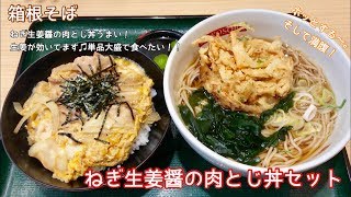 ねぎ生姜醤の肉とじ丼セット【一息くん#576】箱根そば