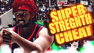 800 POUND SUPER STRENGTH Cheat In NBA 2K21!! 7 FOOT STRONGEST PLAYER EVER!!