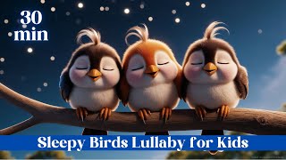 Slumbering Birds Serenade | 30-Minute Piano Lullaby with Soft Voice for Babies