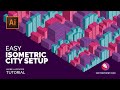 Isometric City in Adobe Illustrator {Easy}