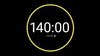 140 Minute Countdown Timer with Alarm / iPhone Timer Style