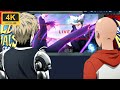 Saitama Spectates Garou Vs Suiryu Fight After Losing To King【4K 60FPS】One Punch