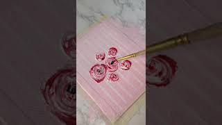 Abstract rose painting with easy technique. Easy abstract rose painting. #shorts #youtubeshorts