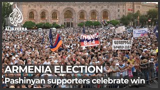 Armenia: Pashinyan supporters celebrate his election in Yerevan