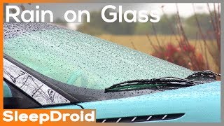 ►Rain on a Car Windshield | Rain on Glass. Rain video for sleeping, or studying (lluvia)
