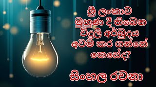 ශ්‍රී ලංකාව මුහුණ දී තිබෙන විදුලි අර්බුදය අවම කර ගන්නේ කෙසේද ?  - සිංහල රචනා. -