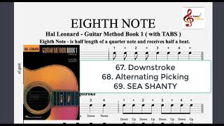 EIGHTH NOTES - Hal Leonard Guitar Method Book 1 -  (with TABS)