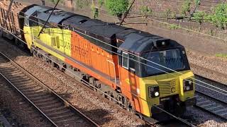 Afternoon freight DRS, Freightliner and Colas north of Leyland 31.5.2021