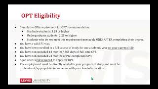 Spring 2026 OPT Application Overview