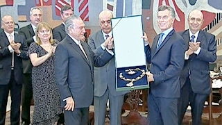 Temer homenajeó a Macri y le entregó el collar de la Orden do Cruzeiro do Sul