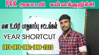 💥வனவிலங்கு பாதுகாப்பு சட்டம் Shortcut💥💢🔥💢🎉🎉