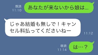 結婚式を急にキャンセルした婚約者のもとへ向かった花嫁が事故に遭う→その後に婚約者が「じゃあキャンセル料はそちらが負担ね」と言うと、花嫁の母が「は？」と驚く。