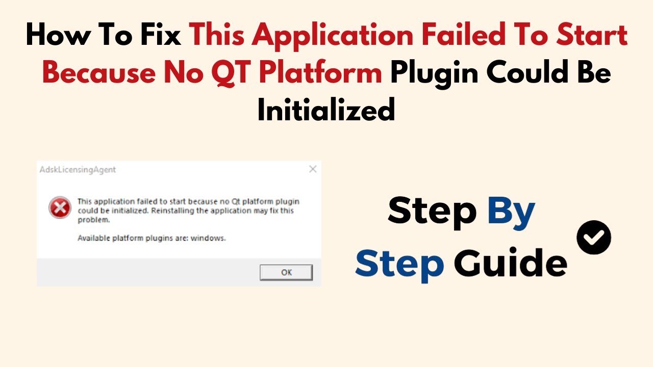 How To Fix This Application Failed To Start Because No Qt Platform