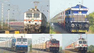 EXPRESS Trains with Electric \u0026 Diesel Locomotive | Best Train Videos in India | Indian Railways