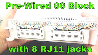 Pre Wired 66 Block with 8 x 3 pair RJ11 Jacks