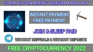 EARNING BITCOIN FAST MINING FOR TELEGRAM WITHOUT REFFEALS \u0026 NO INVEST