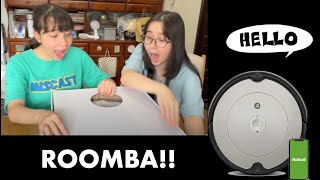 Unboxing of new Roomba! ルンバを姉妹で開封してみた！