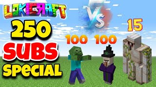 LOKI CRAFT: 100 Zombies & Witch VS 15 Golems 250 Subs SPECIAL GAMEPLAY