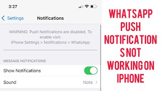 Fix WhatsApp Warning Push Notifications Are Disabled | WhatsApp Push Notifications Not Working