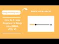Creating a Custom Range Slider with HTML, CSS, and JavaScript | Step-by-Step Tutorial